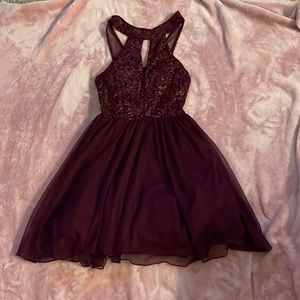 Speechless maroon homecoming dress, size 1